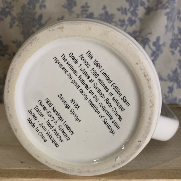 VTG 1999 Limited Edition Saratoga Race Course Beer Mug Saratoga Springs NYRA - Picture 8 of 8